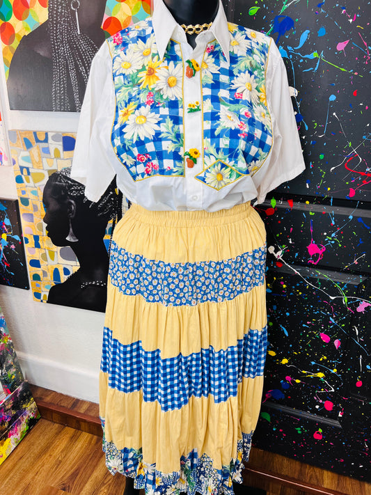 Vintage Daisy Skirt Set (16)