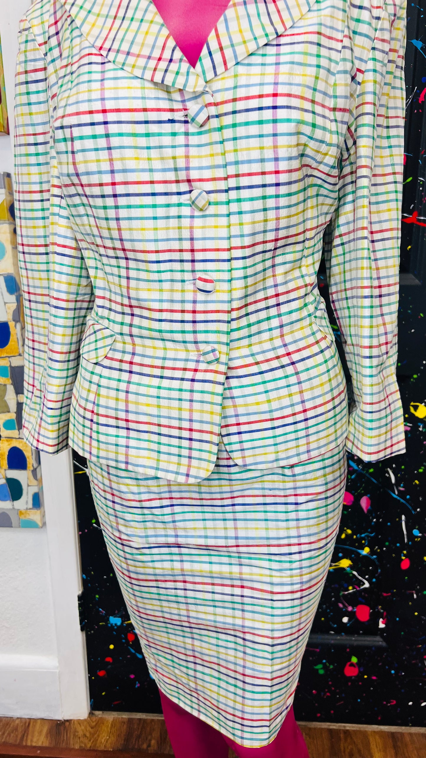 Vintage 100% Silk Suit