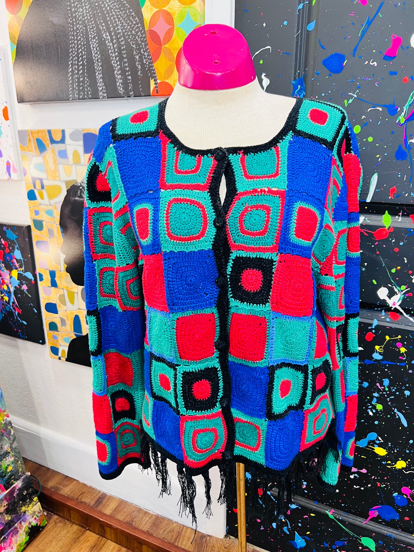 Vintage Color Block Sweater (12)
