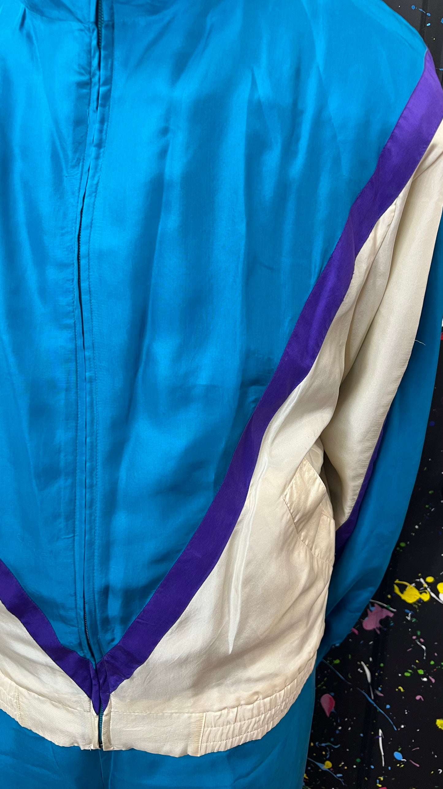 100% Silk Windbreaker Set
