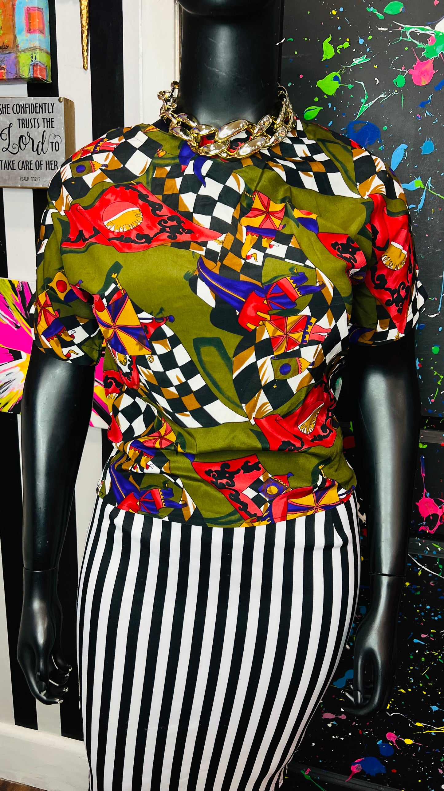 Vintage Abstract 90’s Blouse (12)