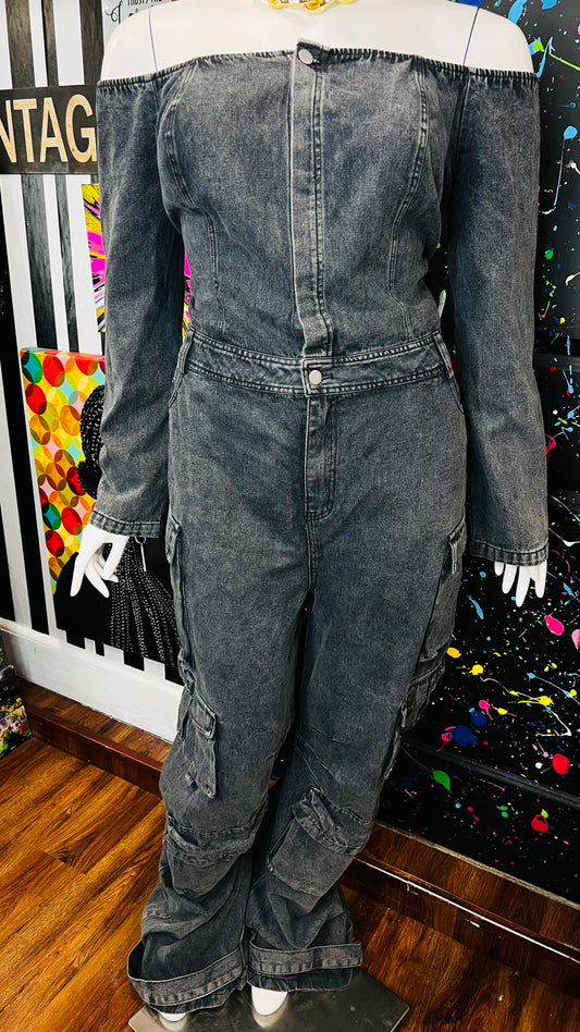 Vintage Inspired Denim Jumpsuit- New w/ Tags (18)