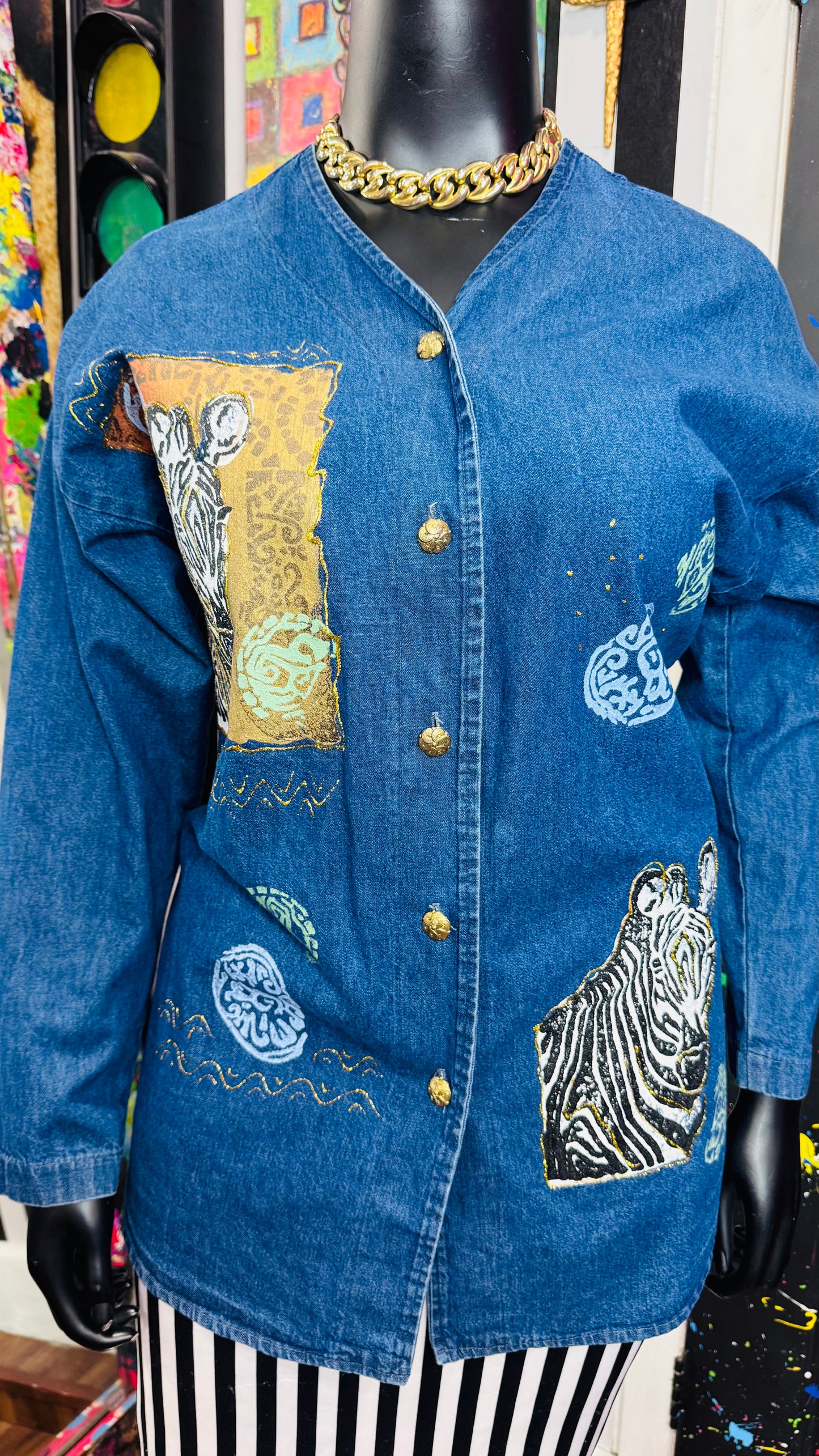 Vintage Denim Safari Blouse (16)