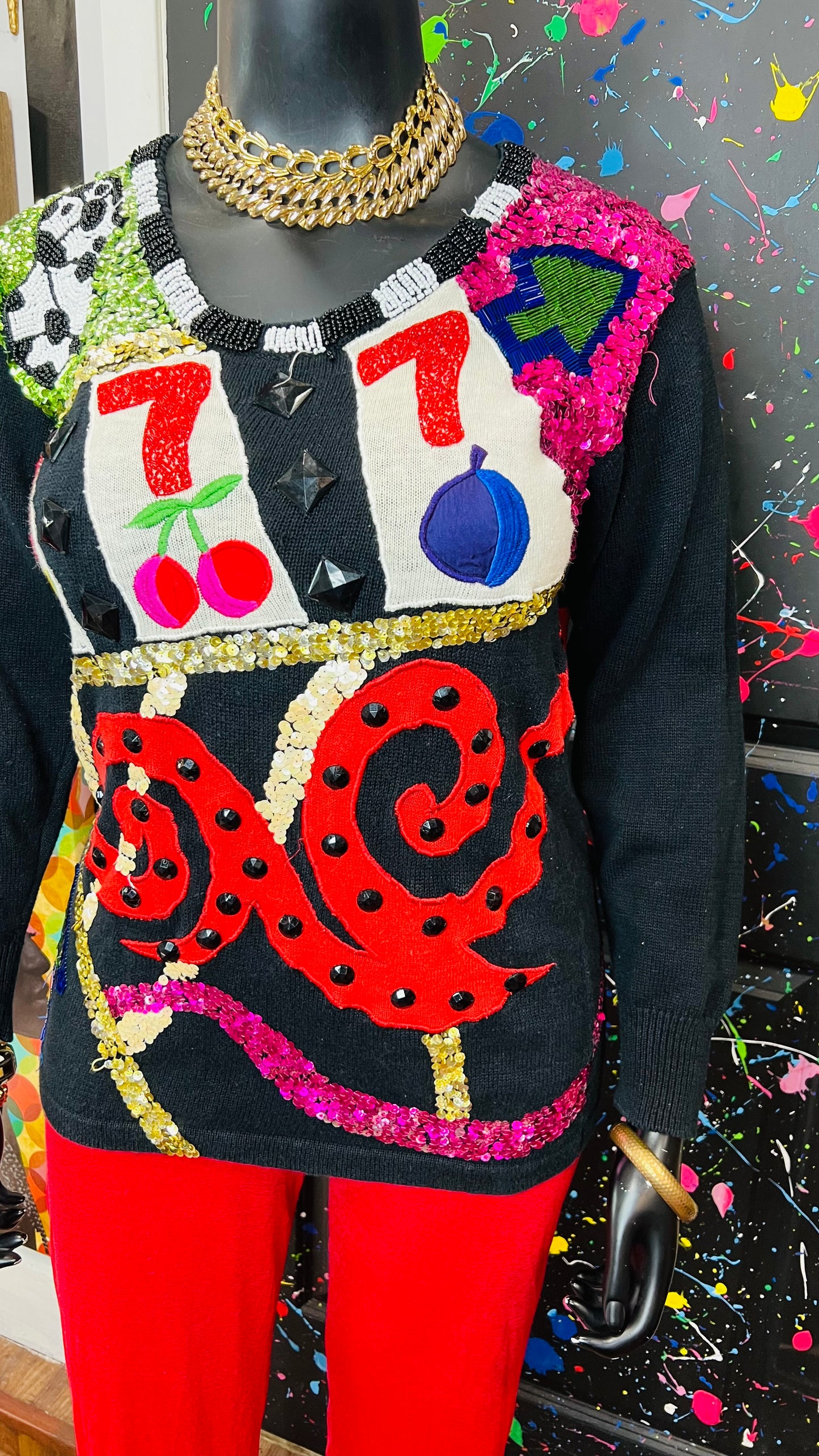 Vintage ‘Lottery’ Sequin Sweater (14)