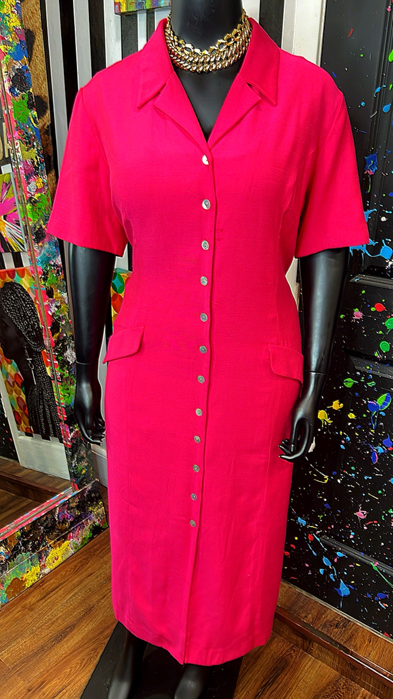 Vintage Pink Dress (22W)