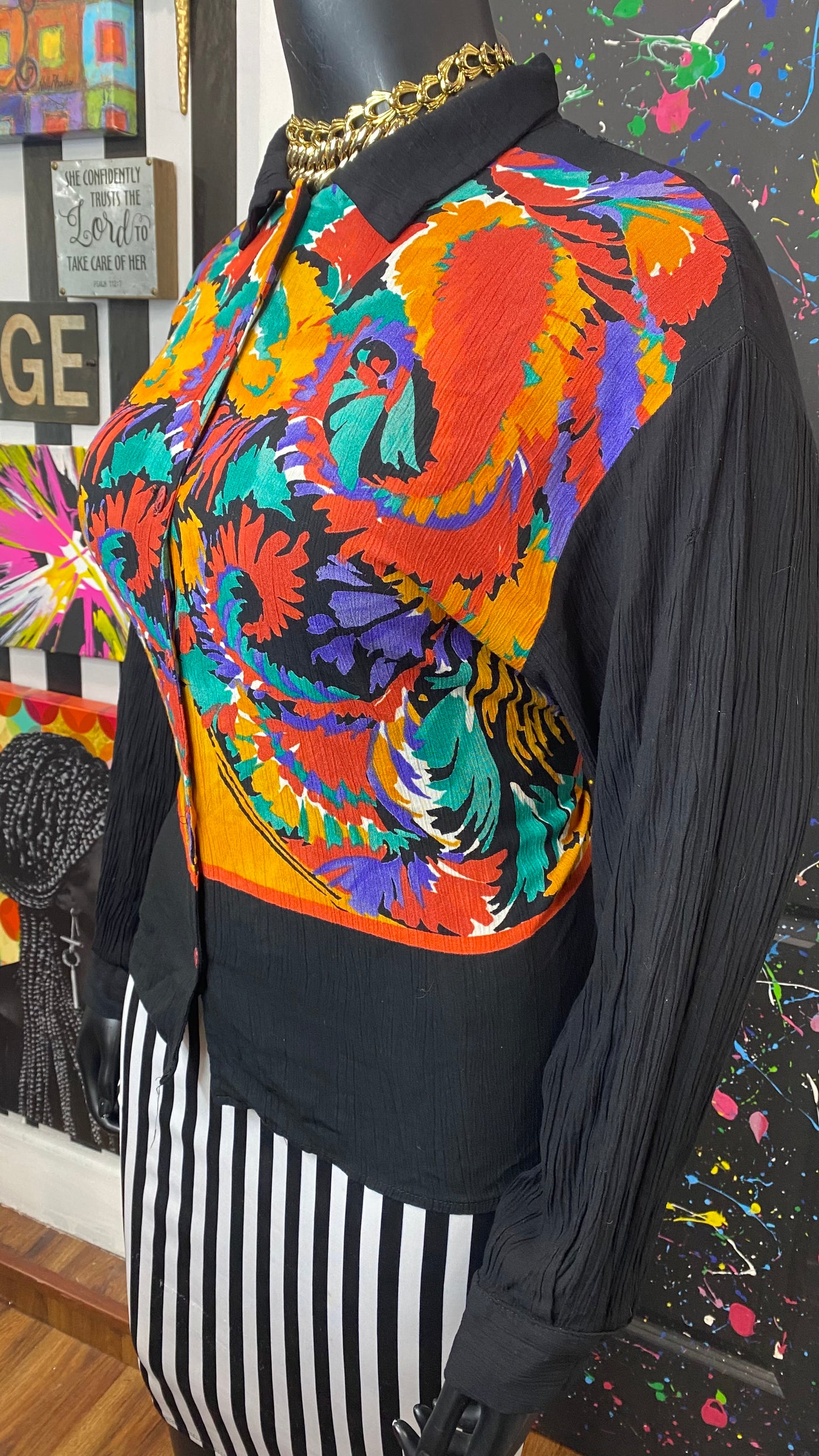 Vintage 90’s Abstract Blouse (20)