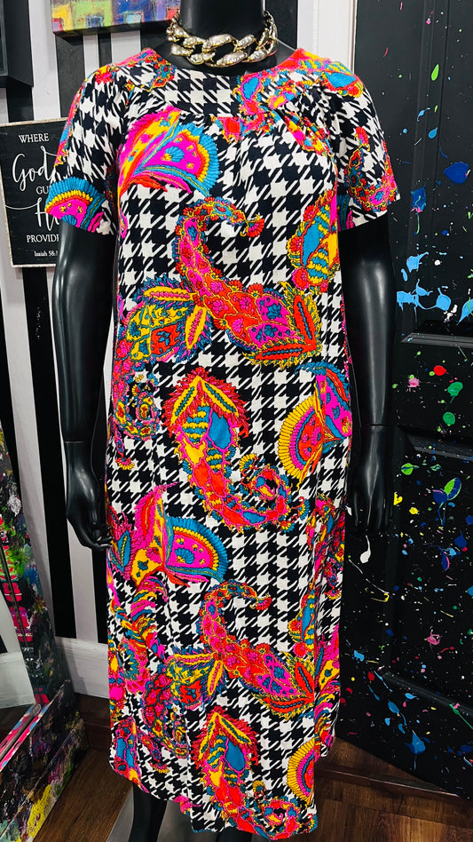 Vintage Paisley & Mix Print Dress (12)