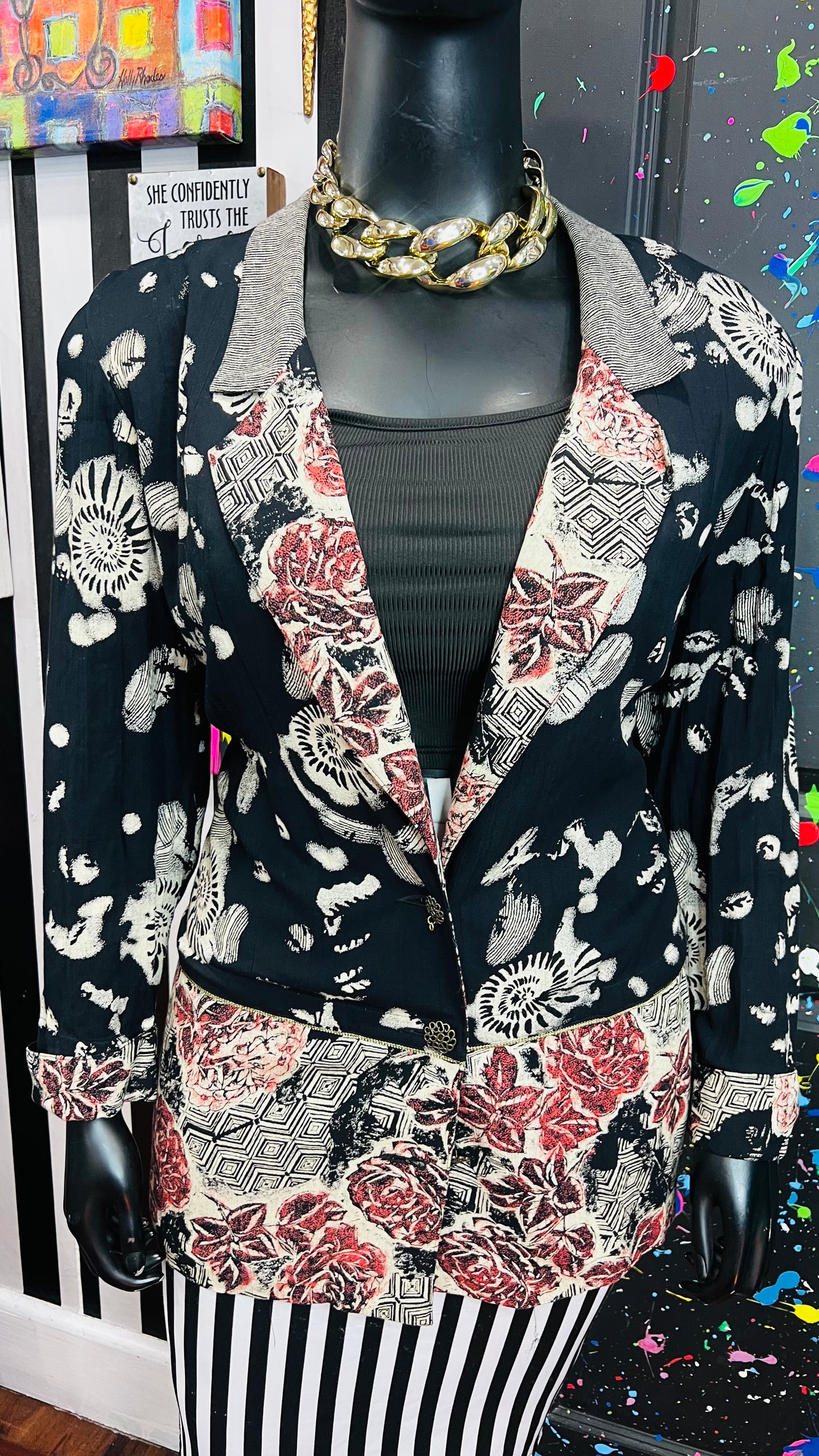 Vintage Carole Little Rayon Blazer (22)
