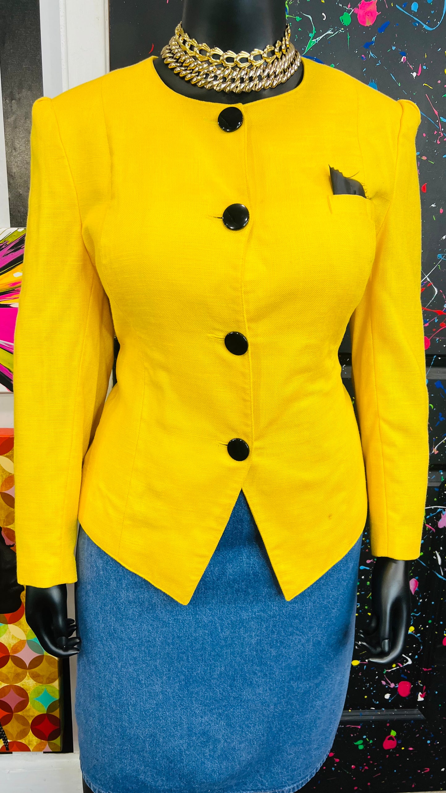 Vintage Yellow Blazer (18)