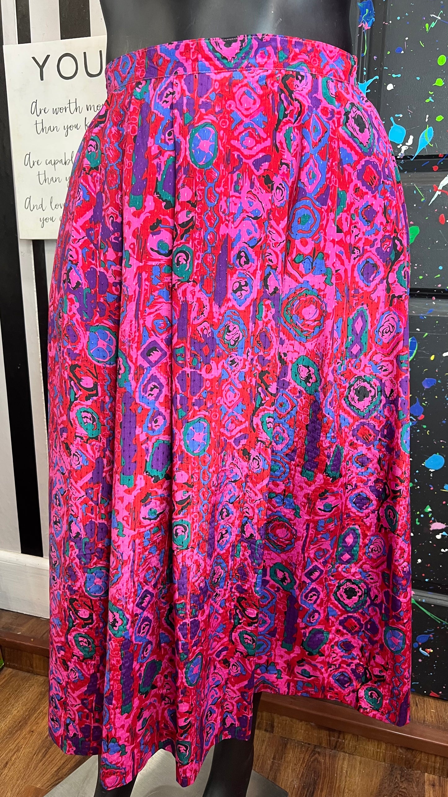 Vintage Funky Print Skirt (16)