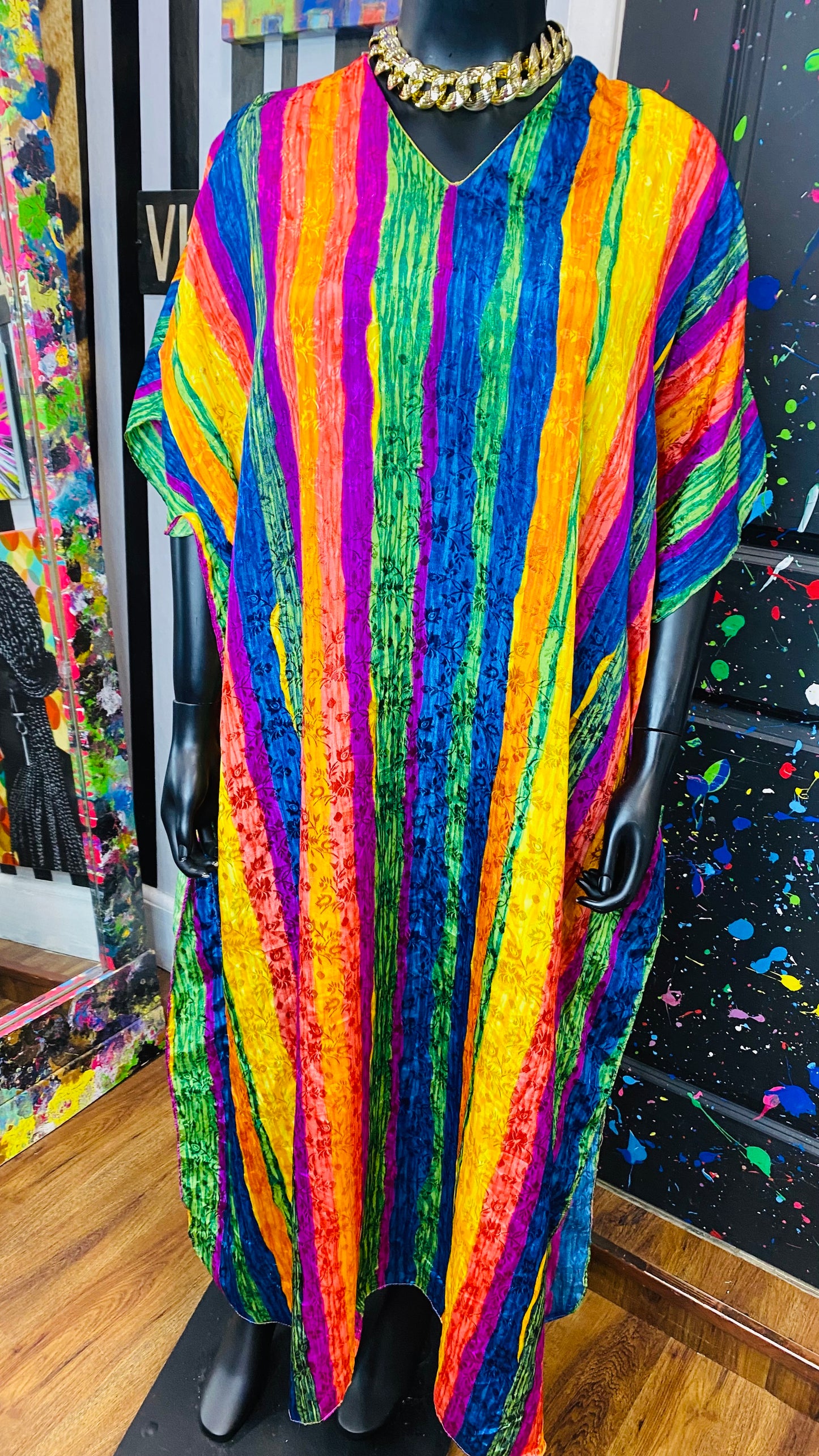 Vintage Rainbow Kaftan (OS)