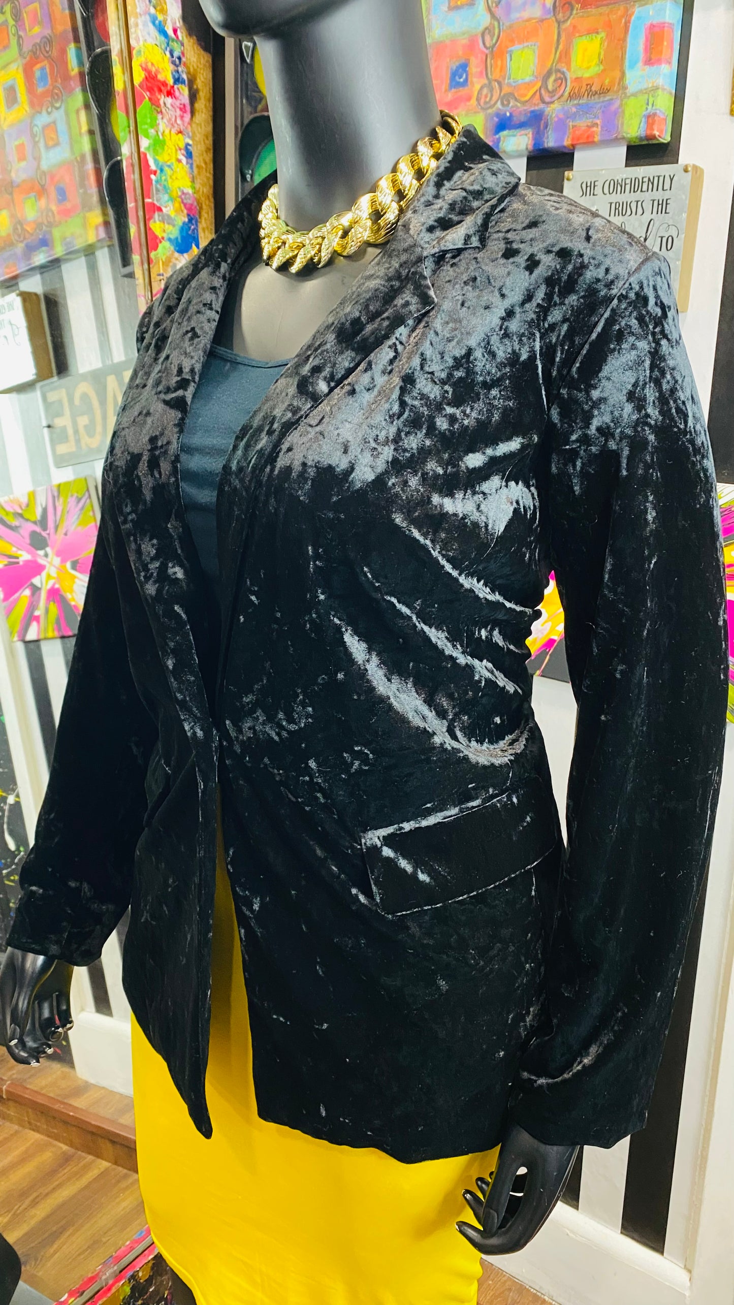 Black Suede Like Blazer (20/22)