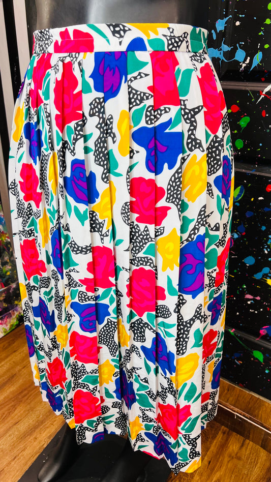 Vintage Abstract Print Skirt (16)