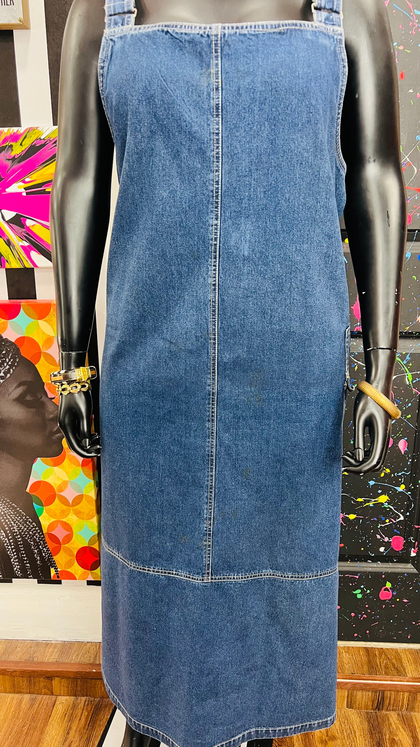 Vintage Y2K Cargo Denim Dress (20)