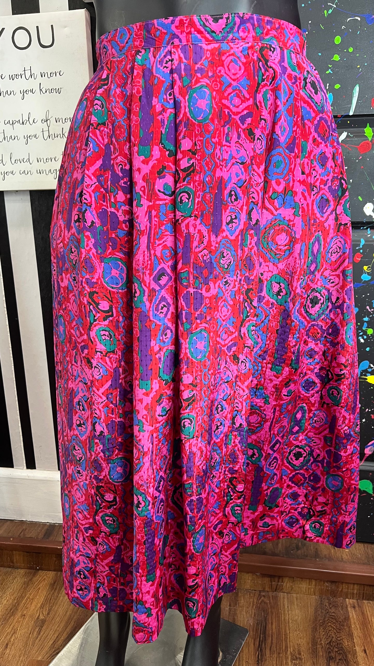 Vintage Funky Print Skirt (16)
