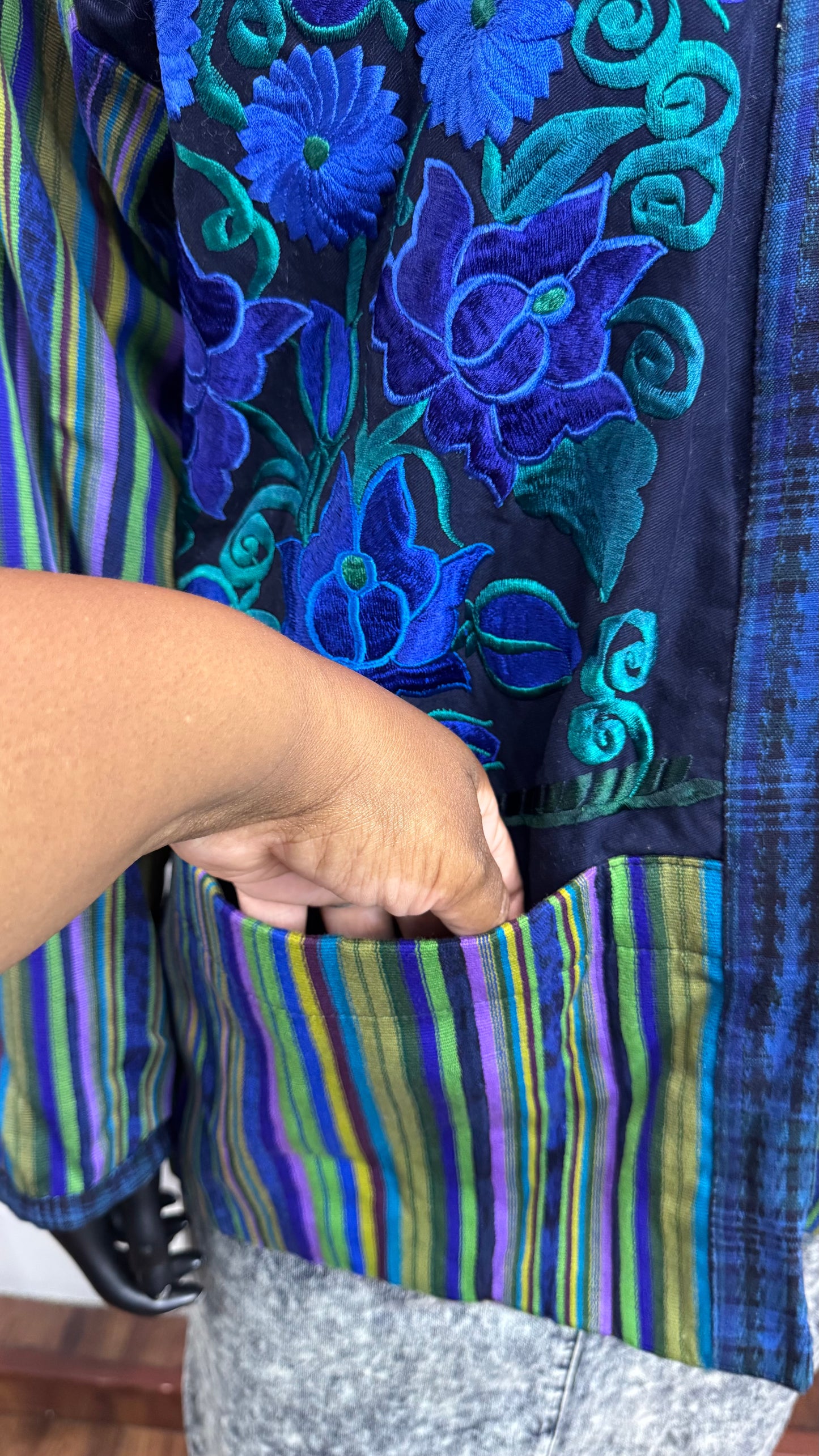 Vintage Mix Print Open Duster (22)