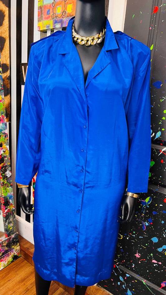 Vintage Cobalt Blue Dress (16)