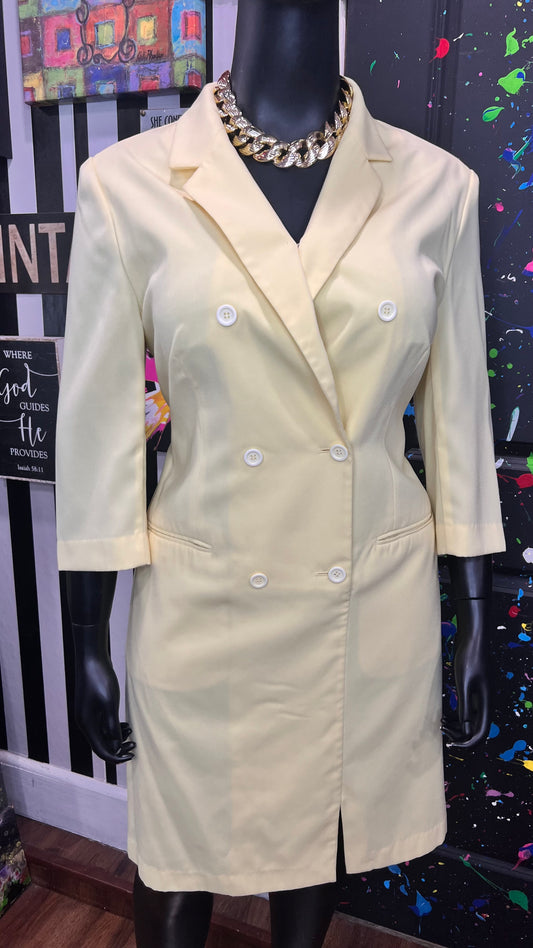 Vintage Yellow Blazer Dress (20)