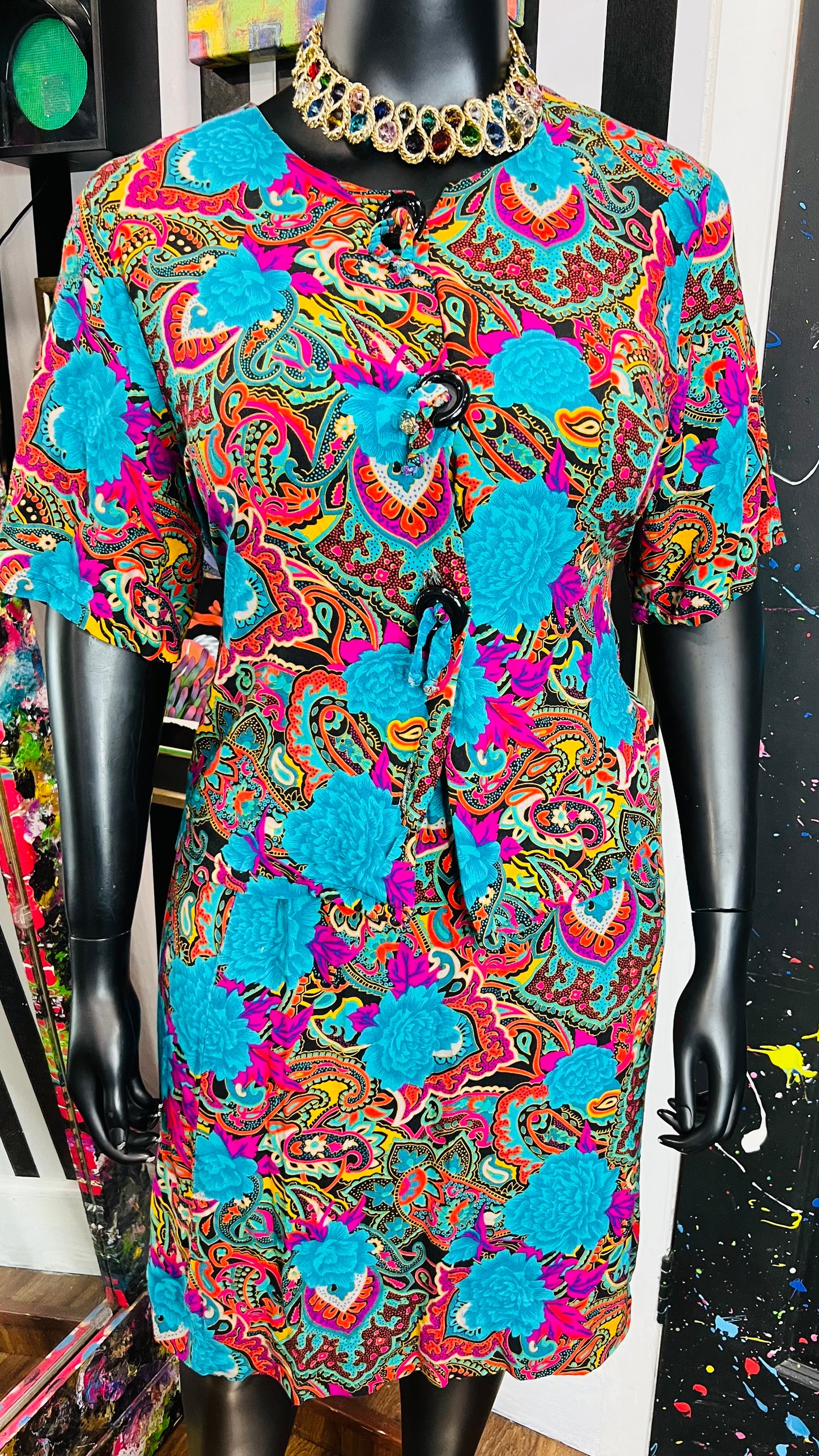 Vintage Chez Rayon Skirt Set (20)