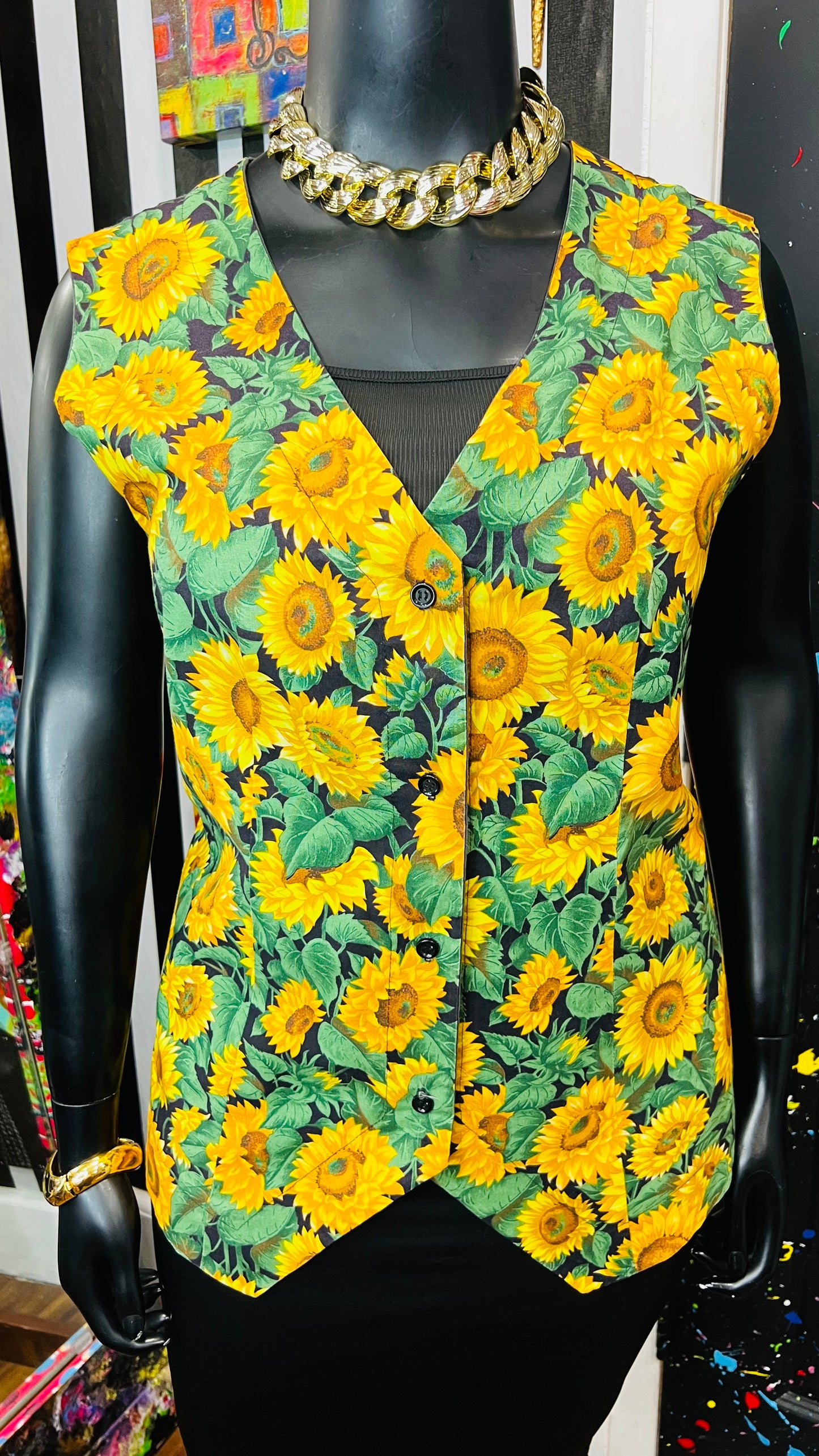 Vintage Sunflower Vest (20)