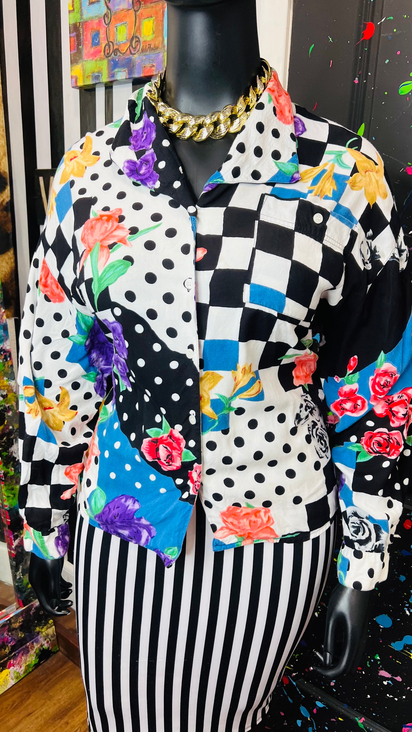 Vintage Abstract 80’s/90’s Blouse (16)