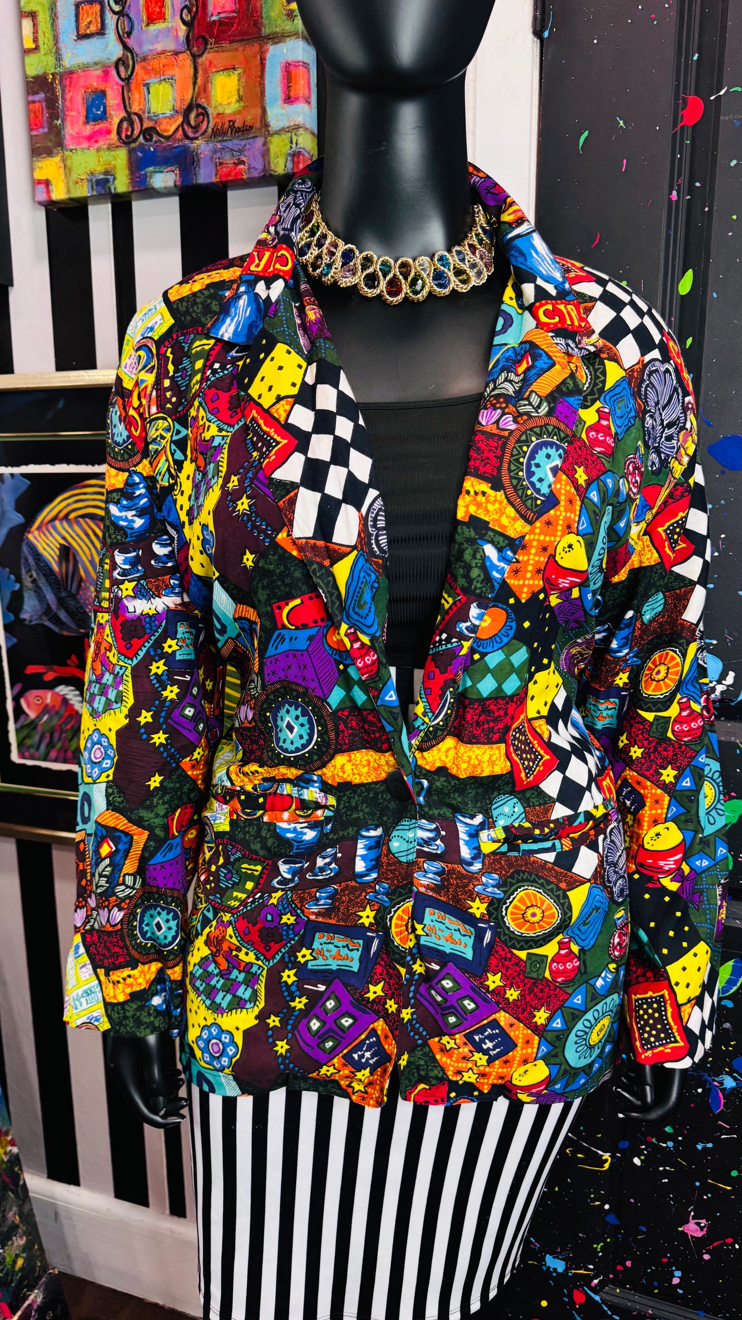 Vintage Rayon Circus Blazer (20)