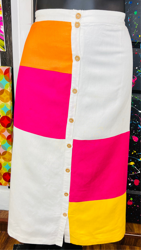 Vintage Ashley Stewart ColorBlock Skirt (16)