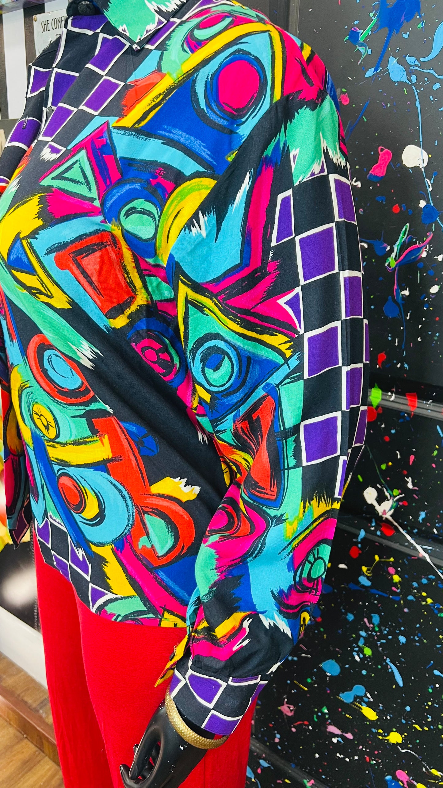 Vintage Abstract 80’s Blouse (14/16)