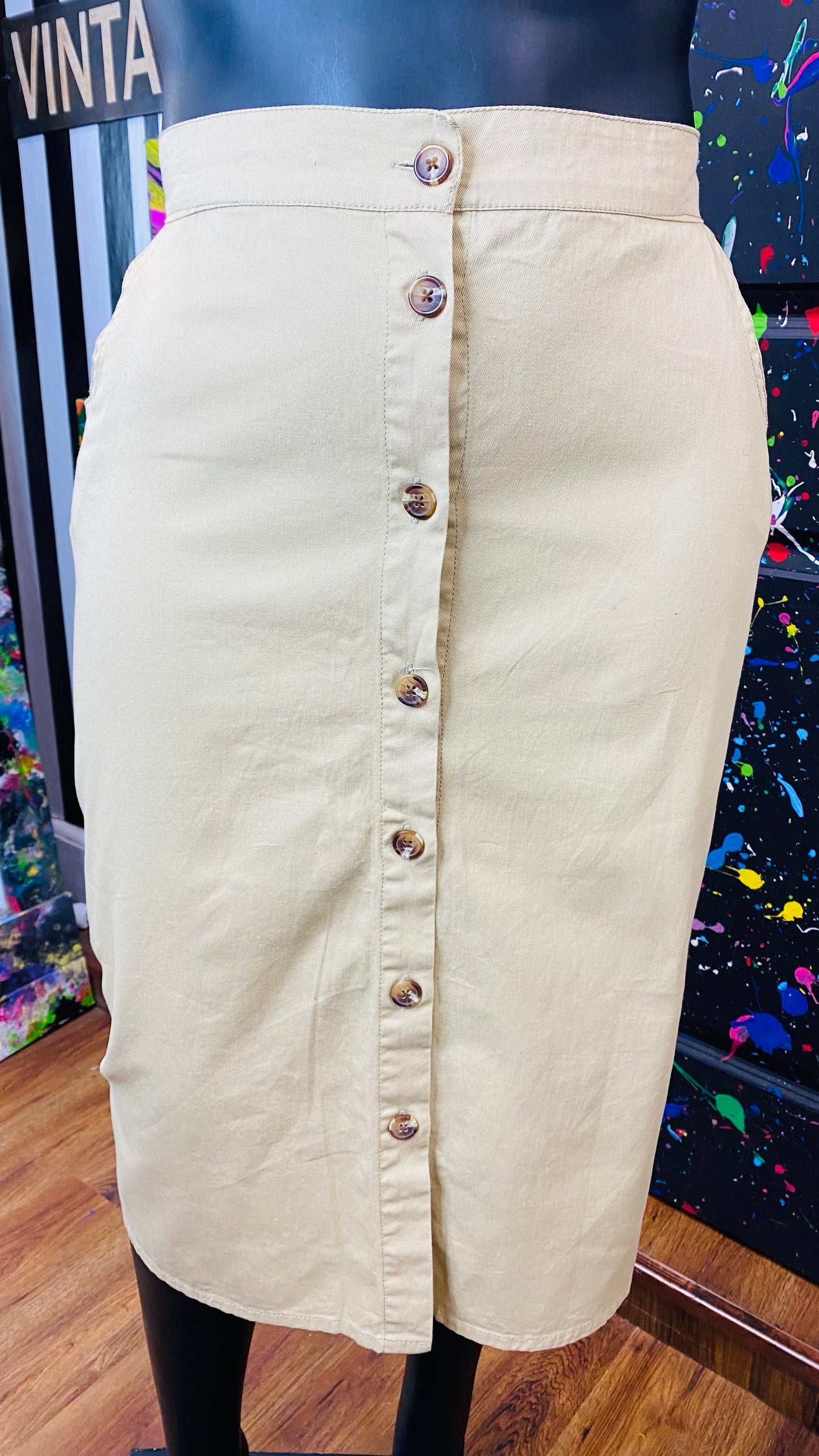 Vintage Tan Skirt (16)