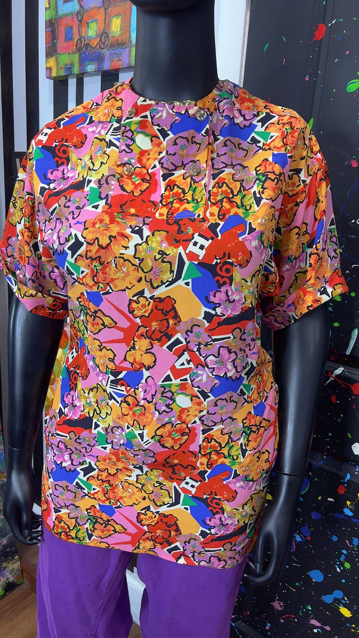 Vintage Fendi 100% Silk Blouse (14)