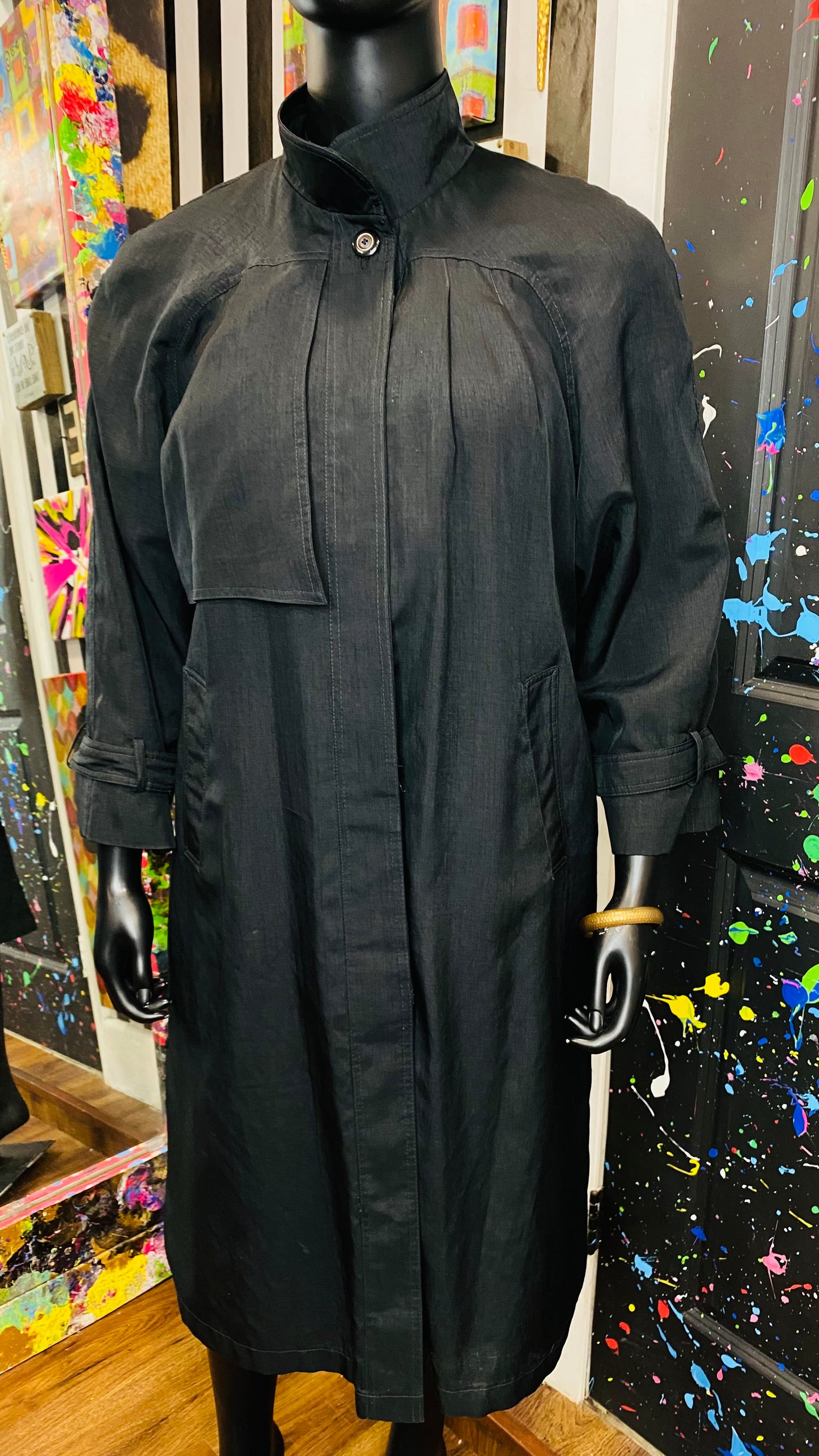 Vintage Black Trench Coat  (12/14)