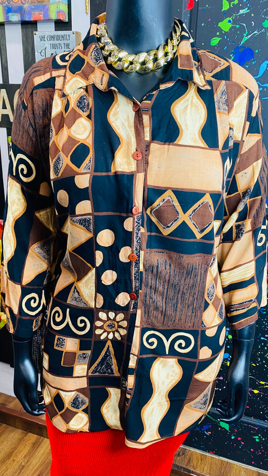 Vintage Abstract 90’s Blouse (24)