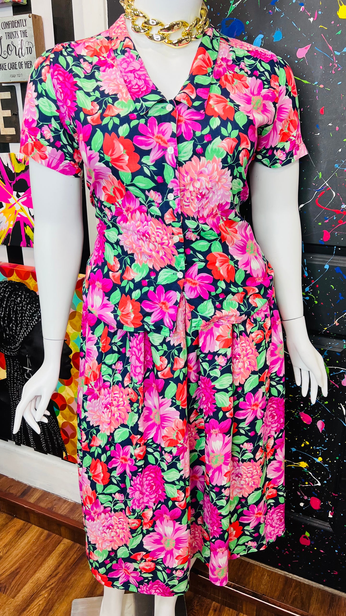 Vintage Floral Skirt Set (14)