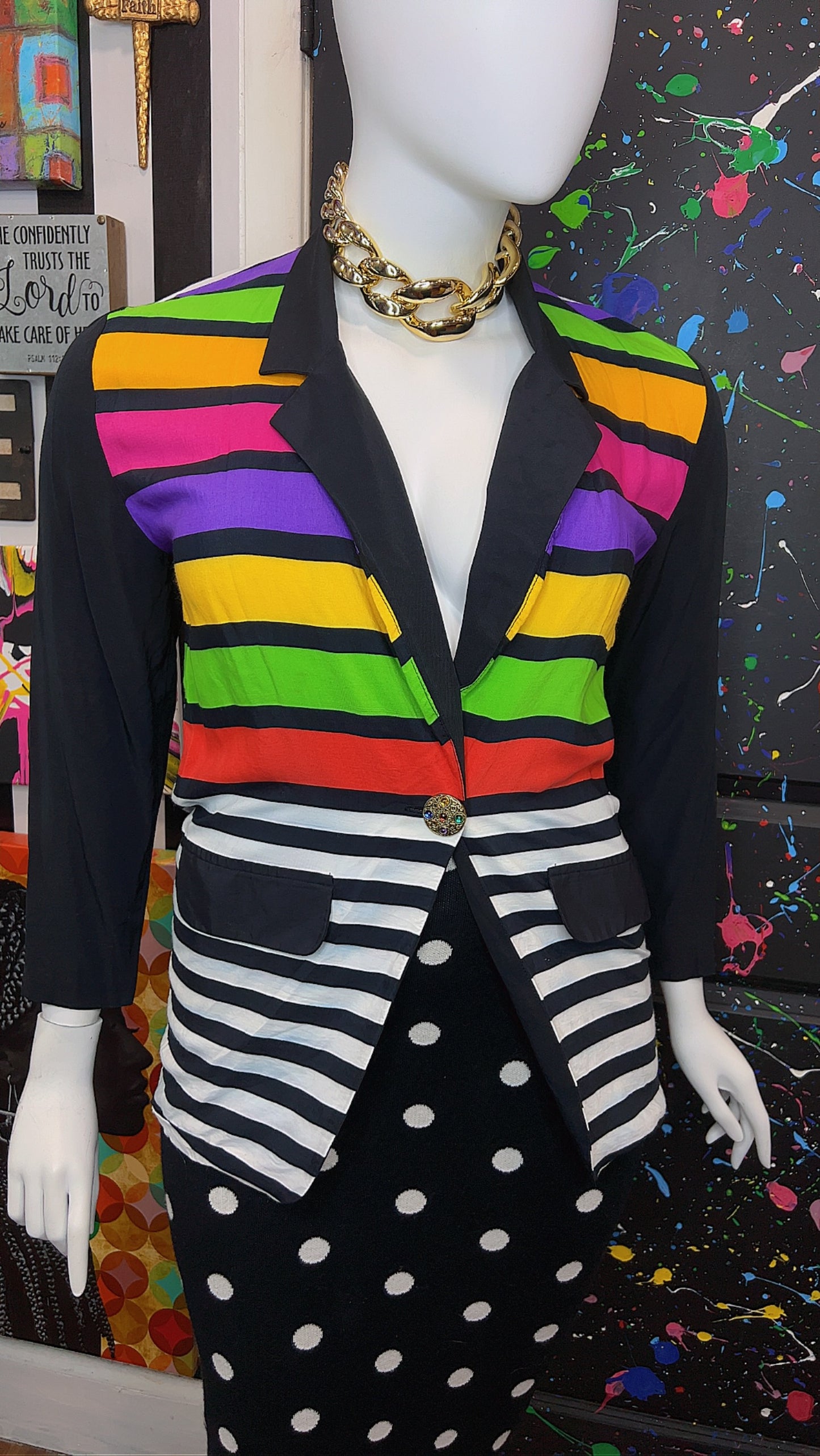 Vintage 80’s Rainbow Blazer (12)