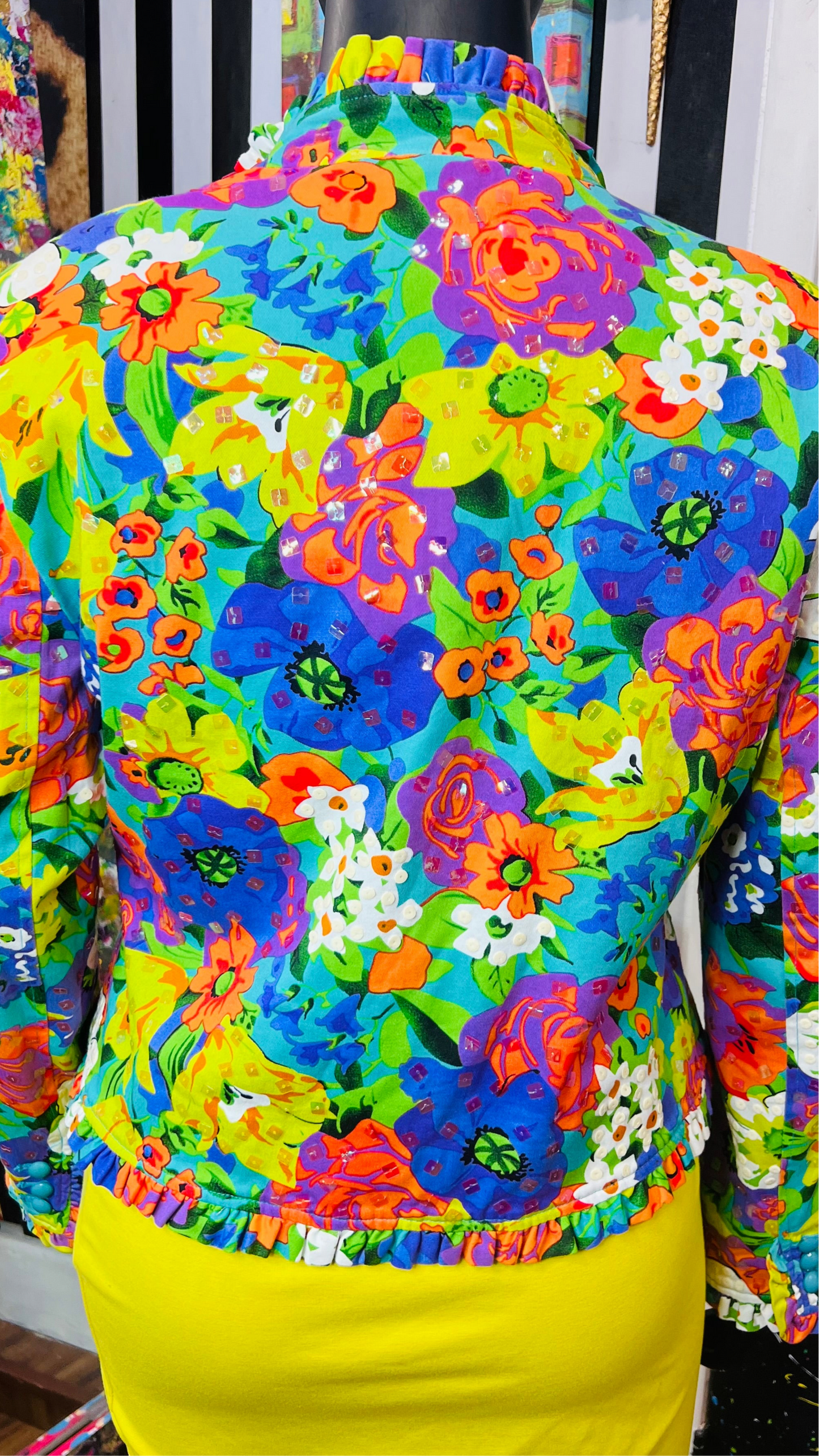 Vintage Sequin Floral Jacket (14)