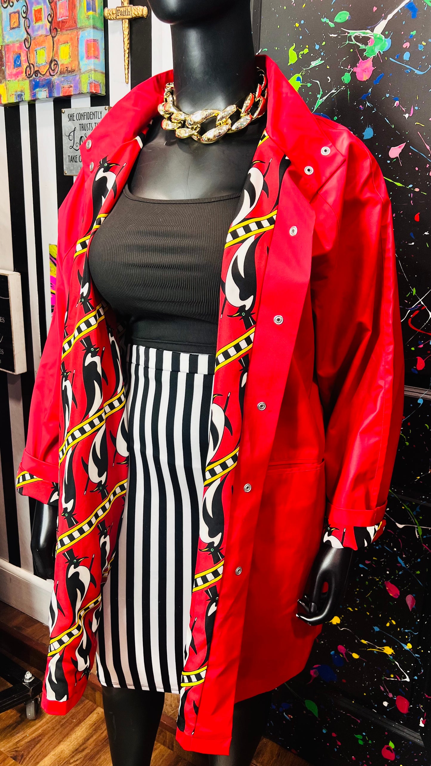 Vintage Deadstock Bob Mackie Penguin Raincoat (20)