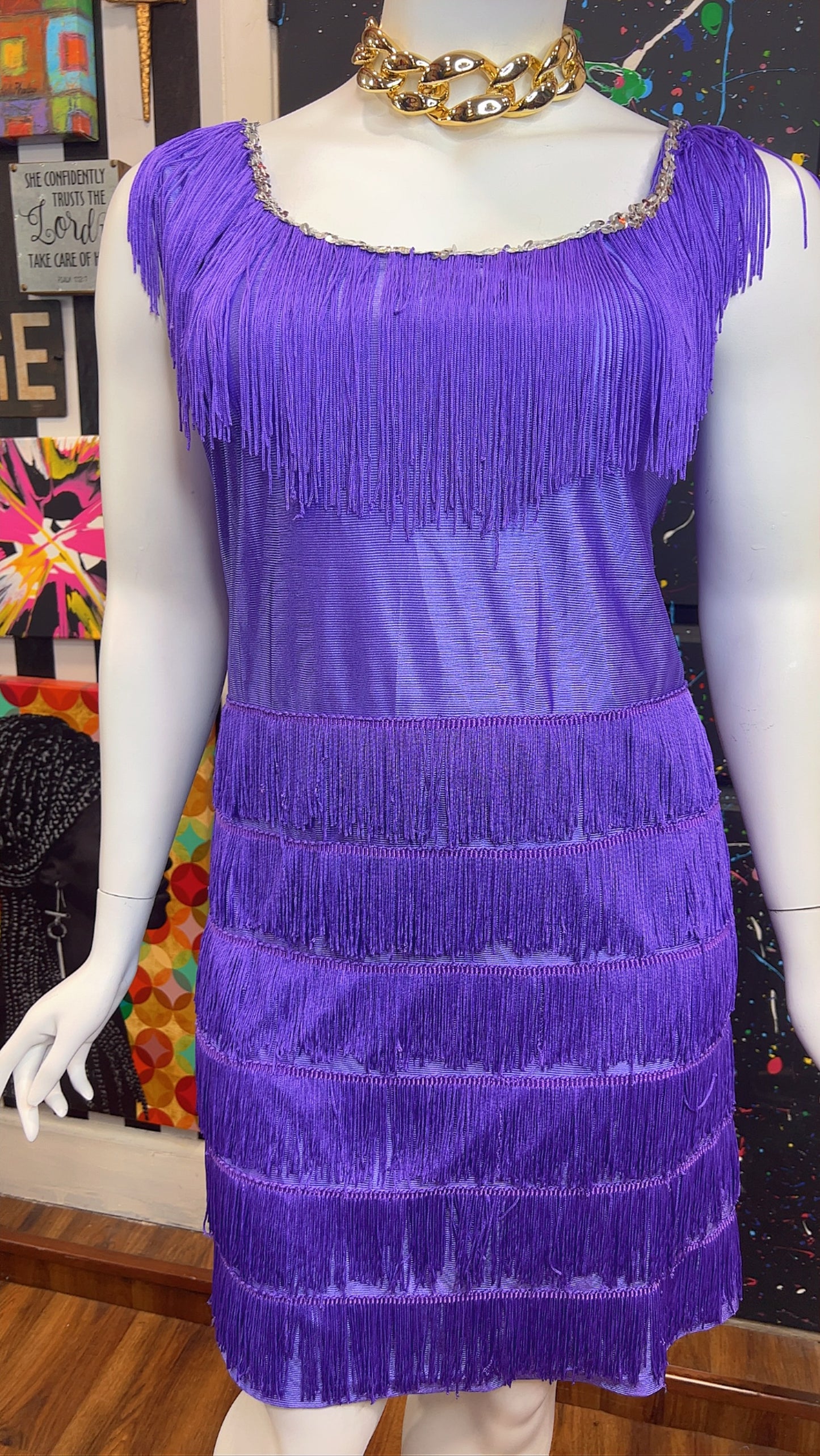 Purple Fringe Dress (24)