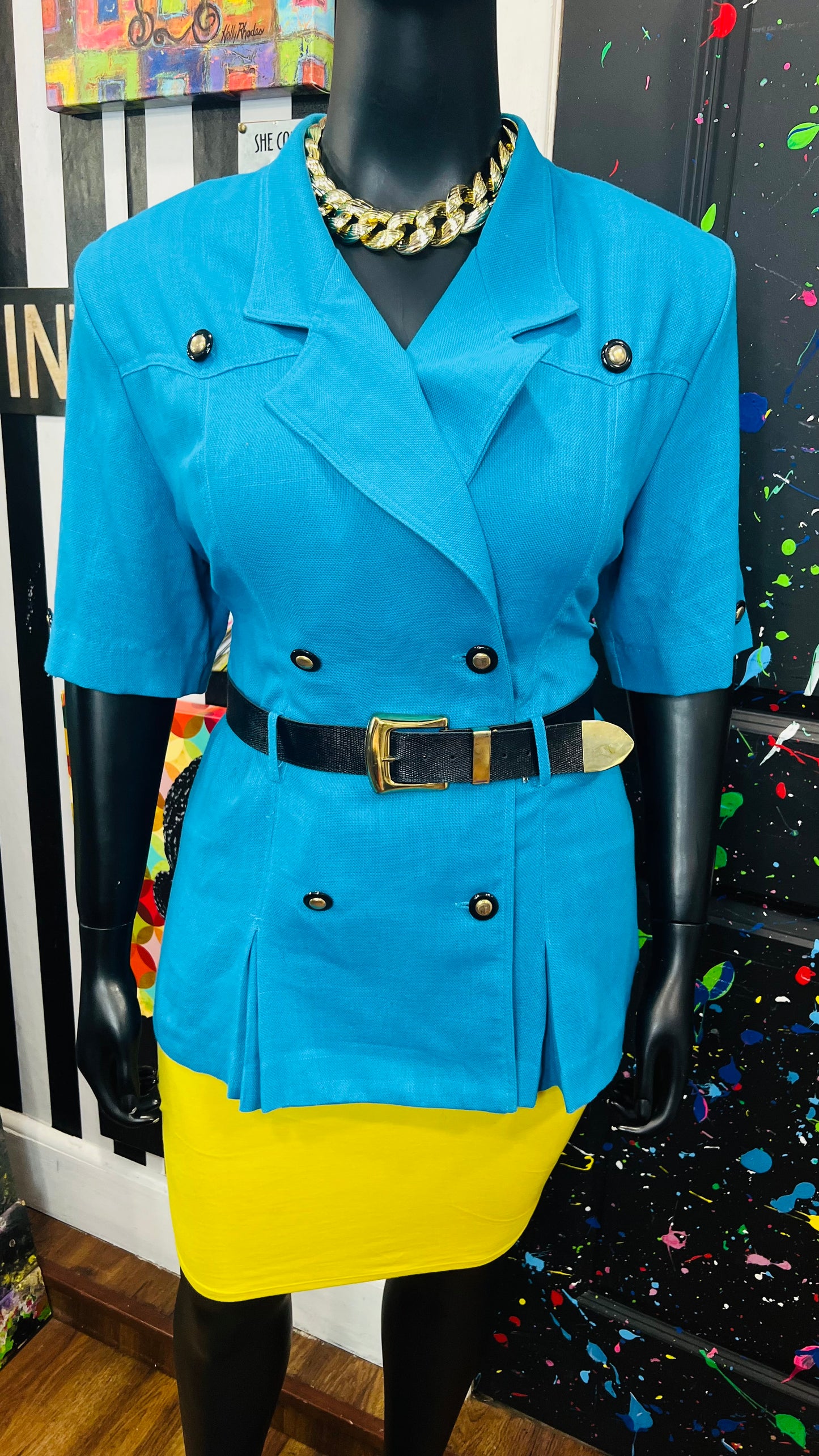 Vintage Blazer Blouse w/ Belt (24W)