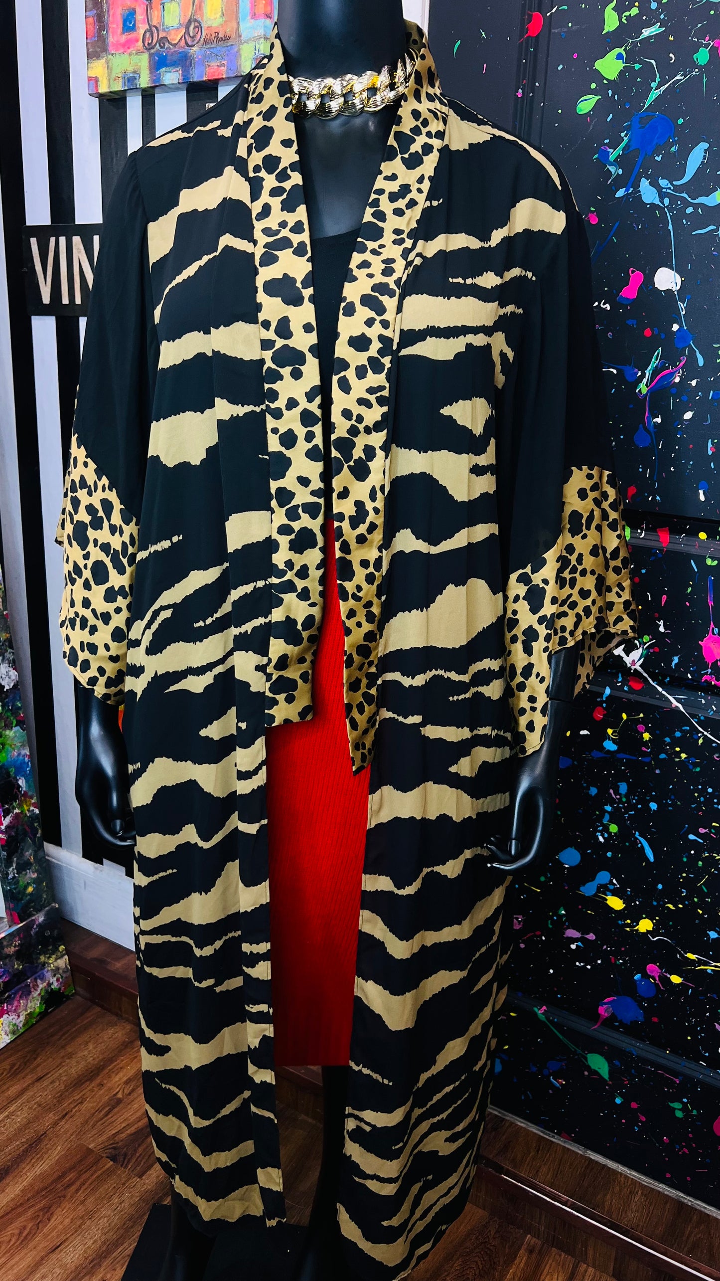 Animal Print Duster (OS)