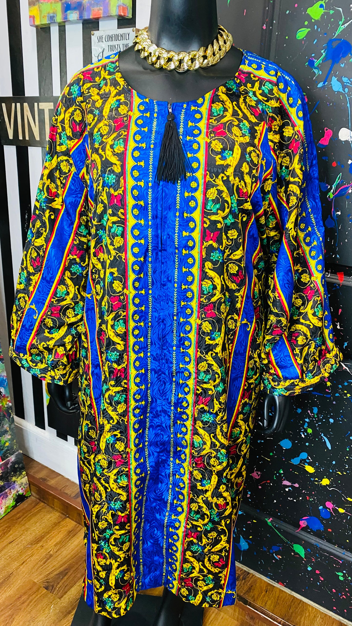 Vintage Tassle Zipper Gown (OS)