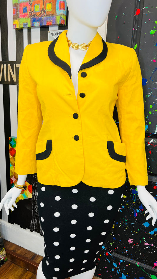 Vintage Black & Yellow Blazer (14)