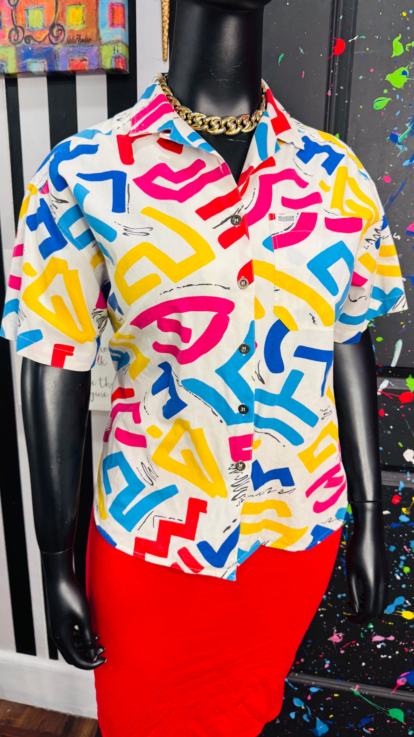 Vintage Cotton 80s Venezia Blouse (22)