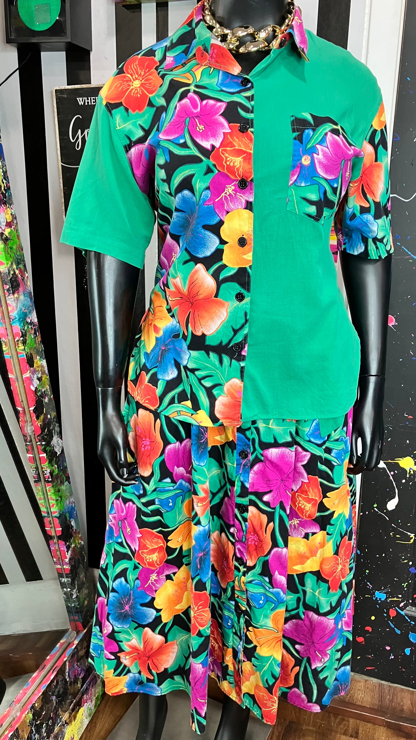 Vintage Cotton Floral Set (16)