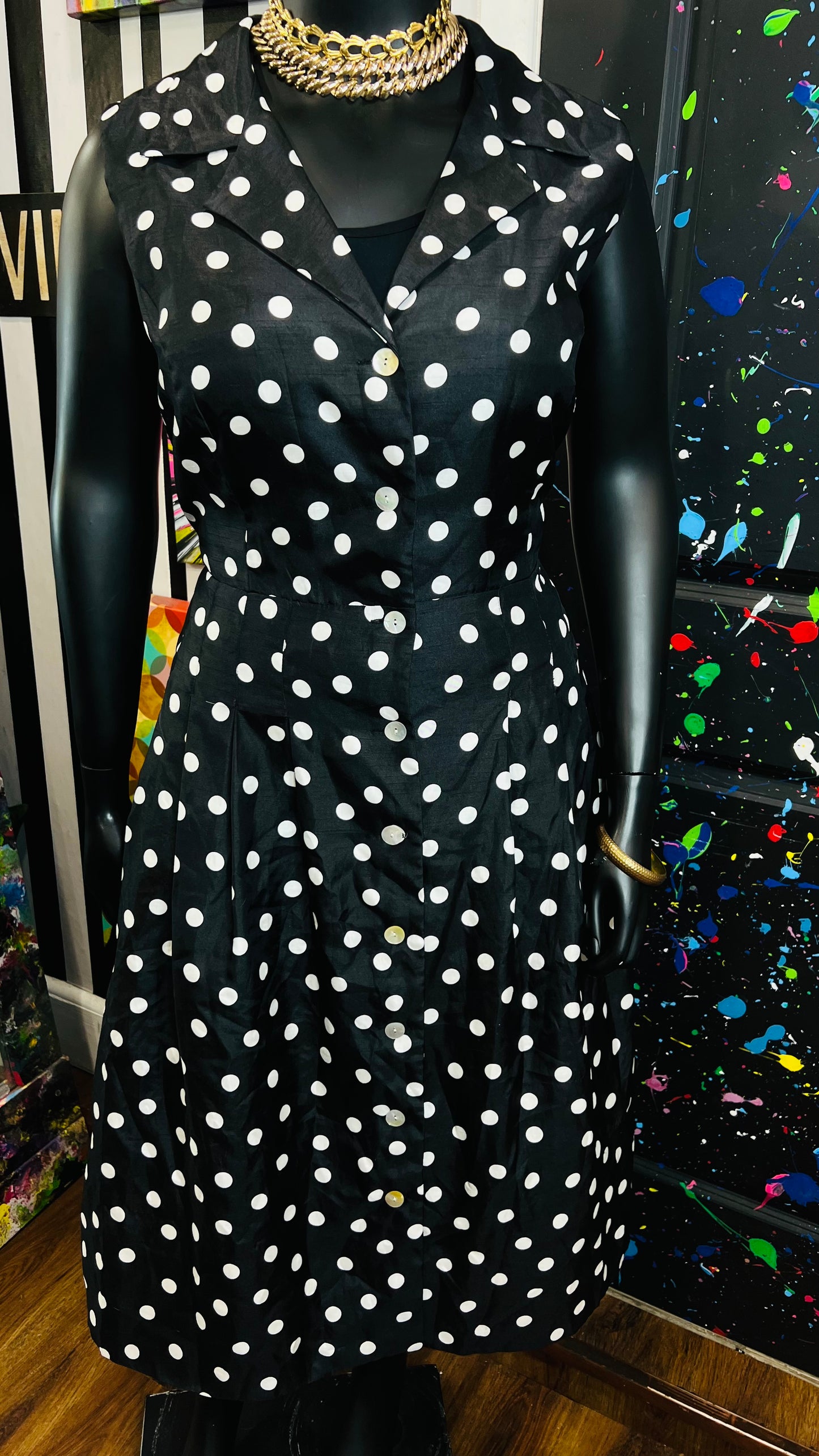 Vintage Polka Dot Dress/Duster (20W)