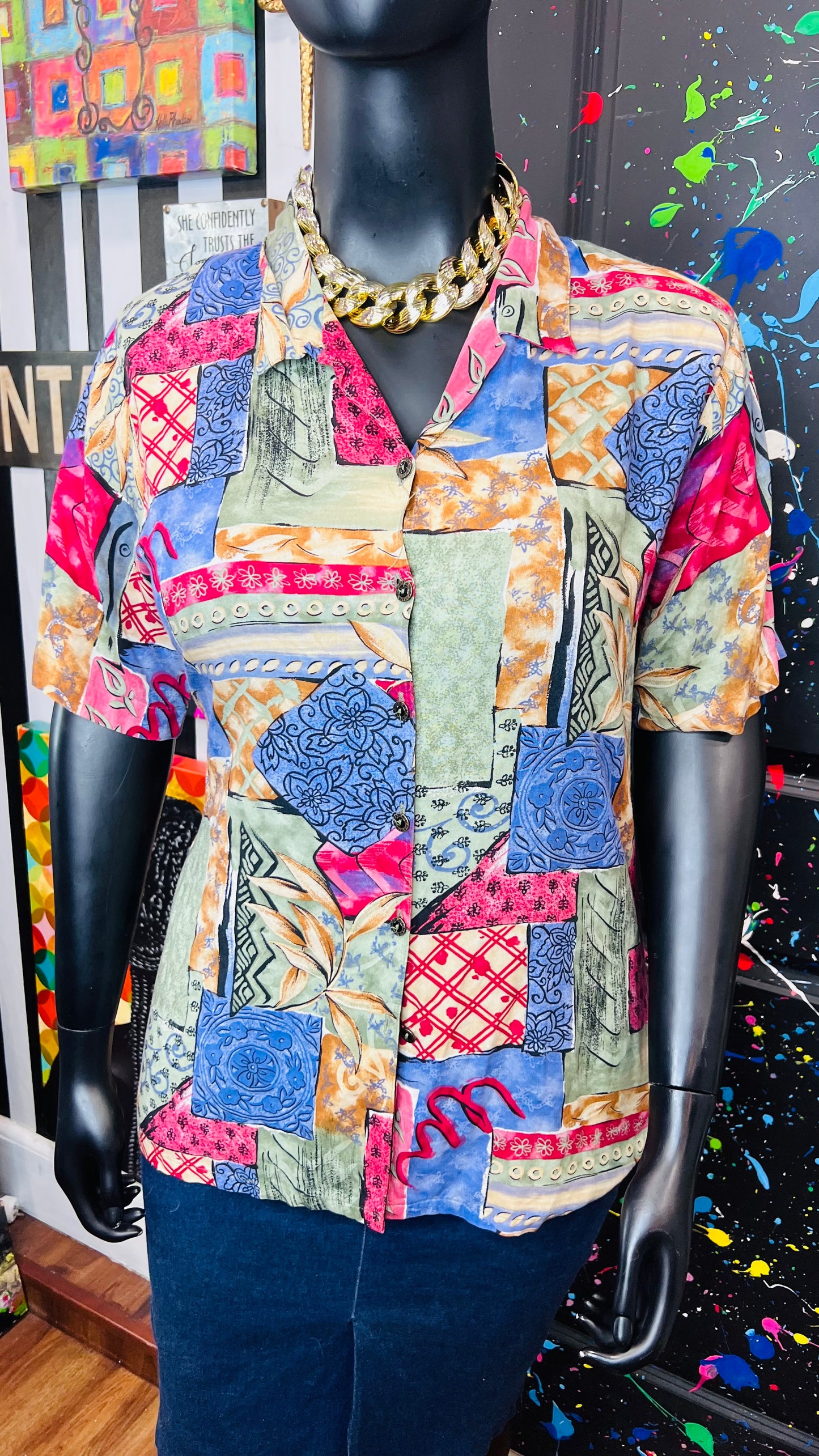 Vintage Rayon 90’s Blouse (18)