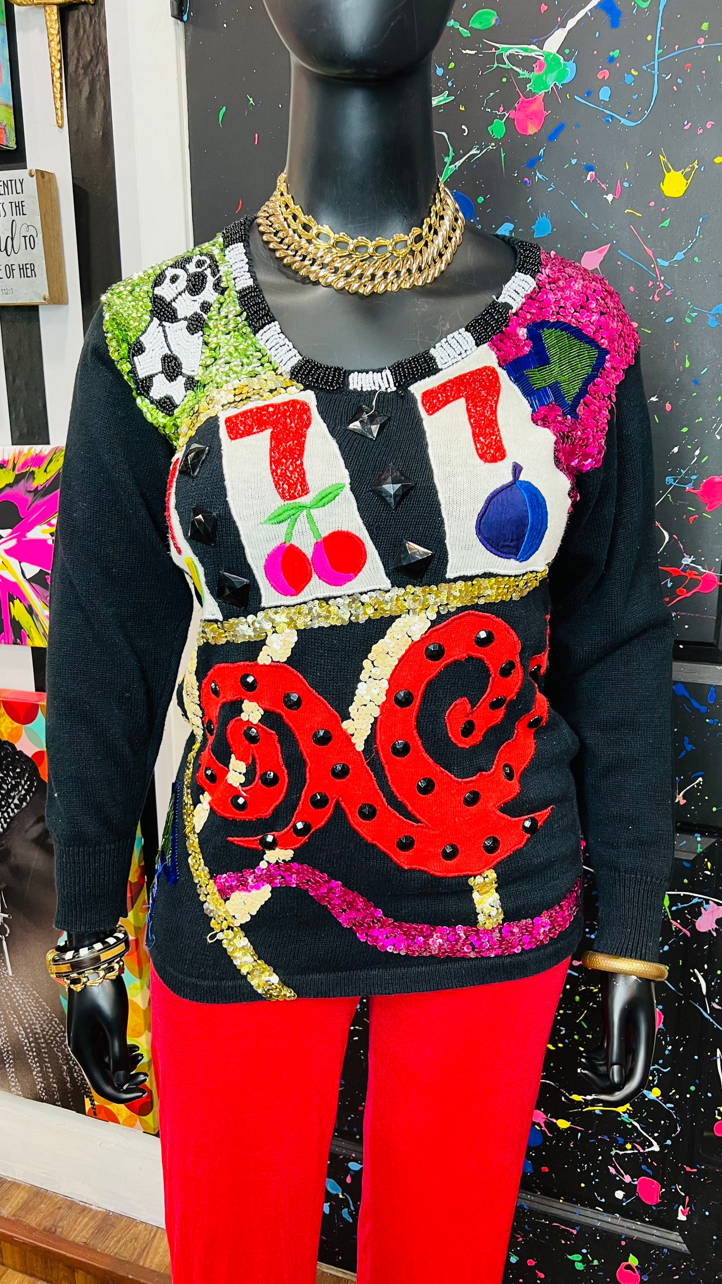 Vintage ‘Lottery’ Sequin Sweater (14)