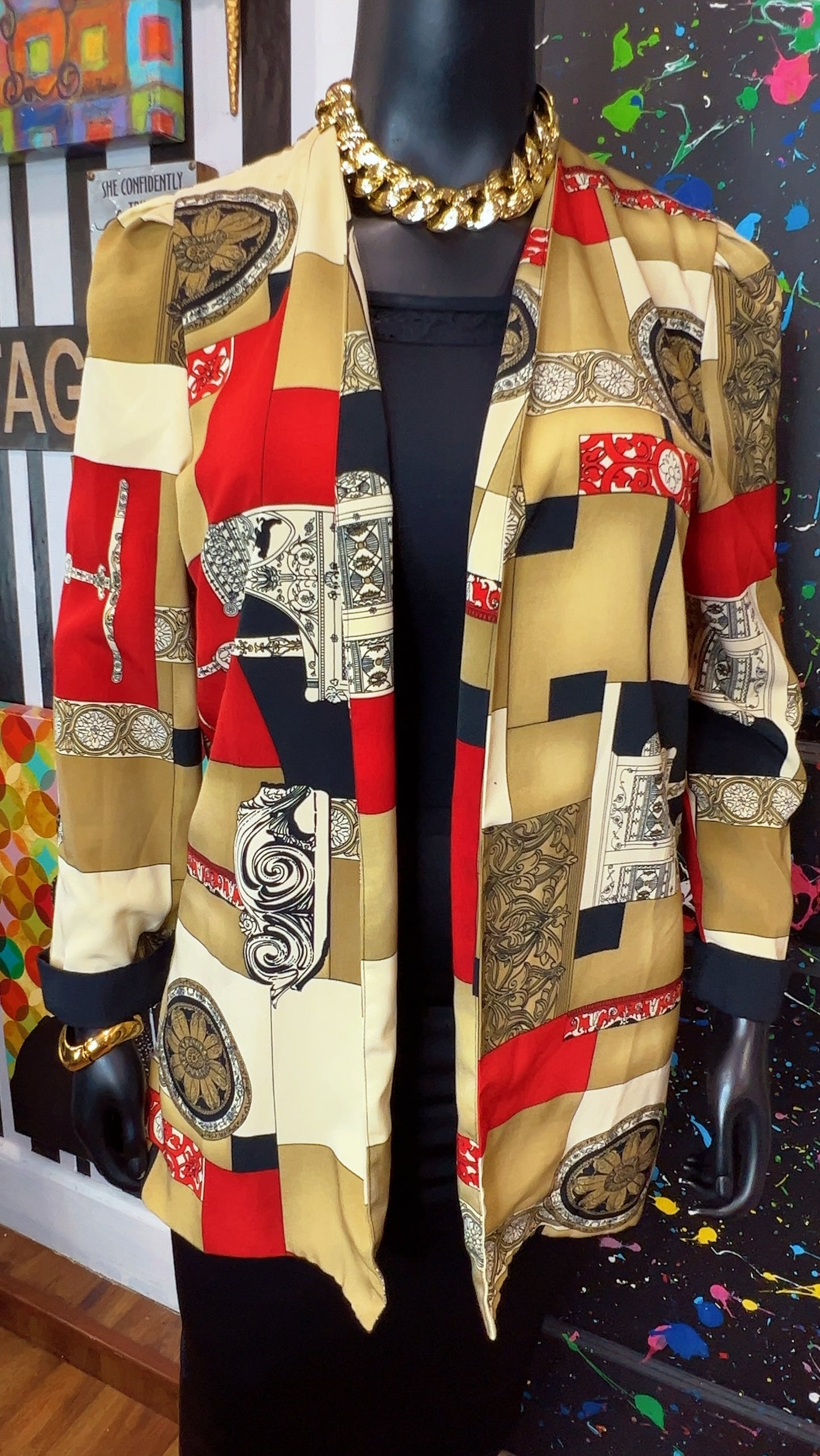Vintage Abstract 90’s Duster (12/14)