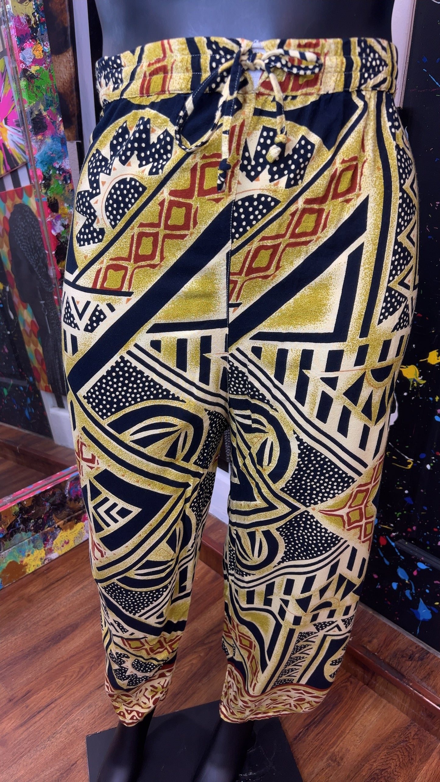 Vintage Rayon Tribal Print Pants (20)