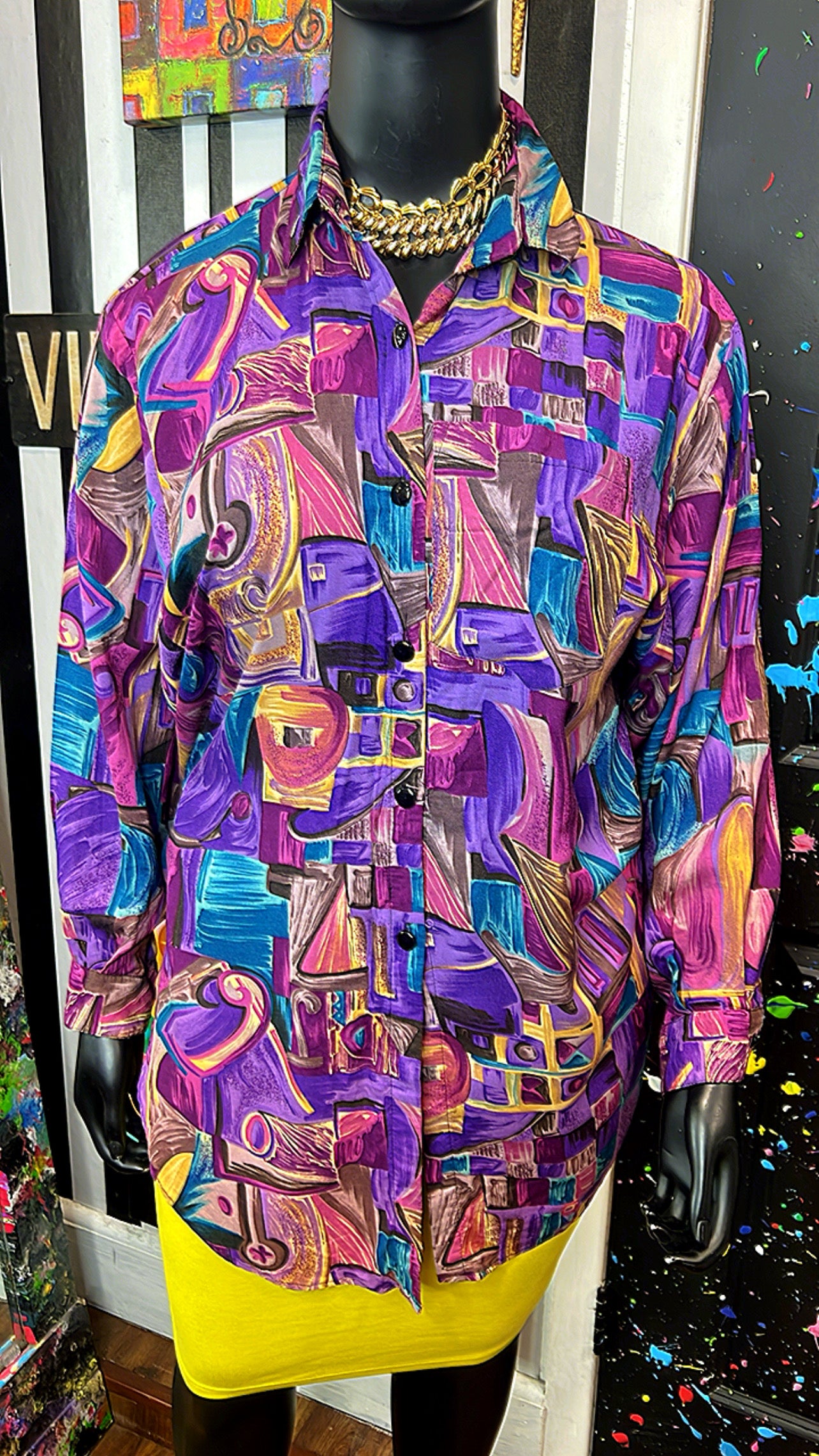 Vintage Rayon Blouse (18)