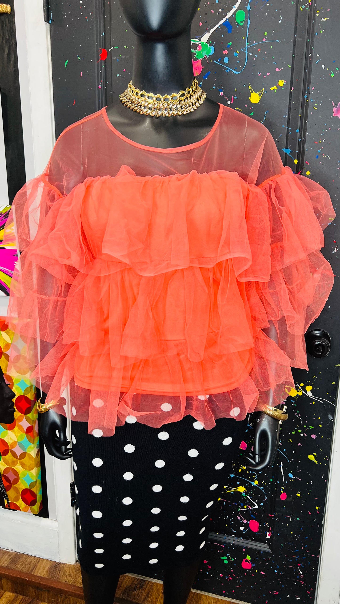 Ashley Stewart Tulle Blouse (22/24)